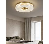 50 cm Round Ceiling Light Crystal LED Dimmable with Remote Control White Modern Starry Design Chandelier Bedroom Dining Room Living Room Children's Room Office Ceiling Lamp