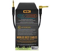 50 CM - Van Damme Pro Grade Classic XKE - Premium Ultra-Flexible Multi-Shielded Guitar Instrument Effects Patch Cable w/Eminence Straight & Angled Gold 6.35mm TS Plugs & Staggered Boots