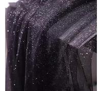 50 cm x 150 cm Soft Glitter Tulle Fabric Mesh Fabric for Sewing, Bling Tulle Mash Fabrics Decorative Fabric for DIY Crafts Clothing Tulle Skirt Wedding Dress Veil Curtains Tablecloths Wedding Party