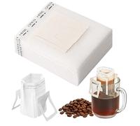 50 Coffee Filter Bags, Drip Coffee Filters with Hanging Ears, Disposable Coffee Filter Papers for Home, Office, Travel, Camping, 9x7.5 cm Food Grade Non-Woven Fabric