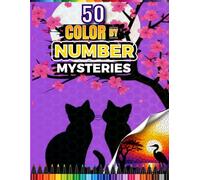 50 Color by Number Wildlife Mosaics: A hexagon mosaic coloring book featuring forest, ocean, and nature silhouettes for kids and adults