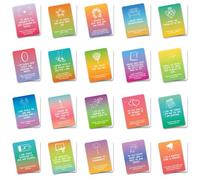 50 Colored Inspiration Quotes Cards, Mindfulness Cards, Spiritual Inspiration Cards, Daily Positivity And Self-Improvement Guide, Energy, Hand Cards