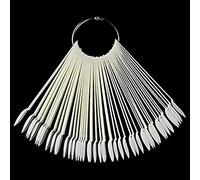 50 Colors Natural/Clear Nail Polish Display Sticks False Art Display Chart Practice Fan Wheel Tool With Swatches Sticks