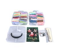 50 Colours Modelling Clay Set, Polymer Clay Starter Kit with 5 Sculpting Tools, Soft and Lightweight Air Dry Clay for Kids, Safe Non Art Craft Supplies for Children Over 3 Ye