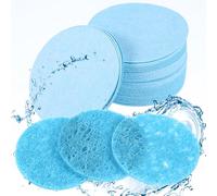 50 Count Compressed Facial Sponges for Washing Face Sponges Exfoliator Sponge for Skincare Routine and Makeup Remove (Sky Blue)