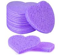 50-Count Facial Sponges Compressed, 100% Natural Cellulose Face Sponge Professional Cosmetic Spa Sponges for Face Cleansing, Exfoliating Mask, Makeup Removal for Travel and Home, Purple