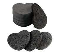 50-Count Facial Sponges Compressed, 100% Natural Cellulose Face Sponge Professional Cosmetic Spa Sponges for Face Cleansing, Exfoliating Mask, Makeup Removal for Travel and Home, Black