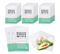 50 Count Makeup Remover Wipes Individually Wrapped Makeup Wipes Bulk Face Cleansing Wipes,Individual Wet Wipes, Travel Towelette Makeup Remover Cloth for Face Cleansing Skin Care Remove Makeup(green)
