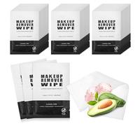 50 Count Makeup Remover Wipes Individually Wrapped Makeup Wipes Bulk Face Cleansing Wipes,Individual Wet Wipes, Travel Towelette Makeup Remover Cloth for Face Cleansing Skin Care Remove Makeup(Black)