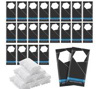 50 Count Moist Cotton White Towel Towelettes Bulk Individually Wrapped Unscented Disposable Wet Face Hand Skin Towels Single Use Disposable Face Wash Washcloths for Travel Sport Spa Party