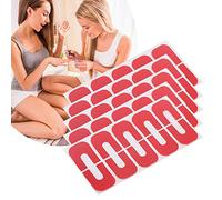 50 Count Nail Art Sticker Tape, Peel-Off Manicure Skin Barrier Tool, Anti-Spill Nail Polish Protectors for DIY/Salon Use, Red Disposable Nail Tabs, 5 Sheets 50 Adhesive Strips