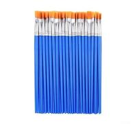 50 Count Nylon Paint Brushes 167mm Total Length Designed for Smooth Application with Acrylics and Watercolors