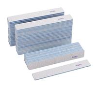 50 Count Rectangle Nail Files for Acrylic Nails, 80 Grit Coarse Nail File Reusable Emery Boards Manicure Tools