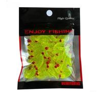 50 Count Soft Maggot Lures Designed for Compatibility with Common Rigging Methods and Retrieval Speeds (Yellow)