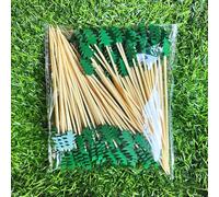 50 Counts Christmas Cocktail Sticks,Handmade Wooden Cocktail Skewers,Christmas Tree Snowman Snowflakes Theme Stick Toothpicks for Appetizers Wooden Food Bamboo Skewers