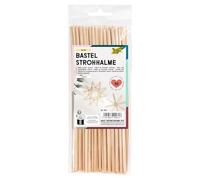 50 Craft Straws 22 cm Natural