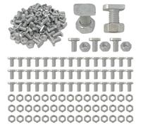 50 Cropped Head Aluminium Greenhouse Nuts & Bolts Genuine Elite Greenhouses Parts