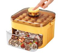 50 Cube Ice Maker with Easy Press Lid, Ice Cubes Tray with Lid and Bin