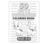 50 Cute Dinosaurs Coloring Book: Fun Dinosaur Coloring Pages for Kids Ages 3 to 6 | T-Rex, Stegosaurus, Brontosaurus, Pterodactyl & More! (Magical Coloring Adventure)