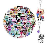 World for Dandys Stickers, 50 Pcs Dandys Figure Vinyl Waterproof DIY Sticker Decals for Party, Water Bottle Scrapbook Laptop Skateboard Computer for Teens Fans