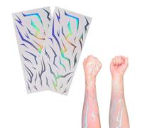 50 Dark Fantasy Demon Mark Temporary Tattoos, 2 Sheets Mystic Rune Symbol Makeup Stickers for Halloween, Cosplay, Parties, Festivals and Photo Shoots