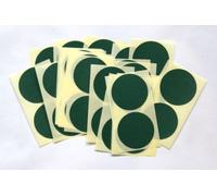50 Dark Green Round Stickers - Sticky Coloured Self Adhesive Labels for Colour Coding