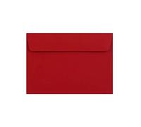 50 Dark Red C6 (to fit A6) Envelopes - 114mm x 162mm - Straight Wallet Flap Peel/Seal Red Coloured Envelopes - 120gsm Clariana Paper - to Fit A6 Inserts / A4 Quarter Folded