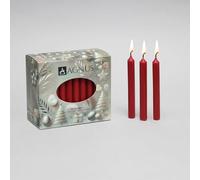 50 Dark Red Christingle Candles 4.5" 100% Natural Baumkerzen Burgundy Christingle Chime Pyramid Christmas Tree- Smokeless, Dripless, Golden Flame - Household, Dinner Stick, Kosher, Unscented