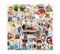 50 Delicious Dungeon Meshi Stickers Anime Figure Vinyl Waterproof DIY Decal Artbook for Computer Skateboard Luggage Car Bike