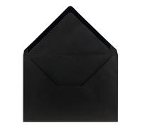 50 DIN C5 envelopes black - 16.2 x 22.7 cm - 100 g m² wet glue pointed flap - from The COLOURS-4-YOU Glüxx-Agent series