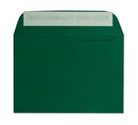 50 DIN C6 envelopes dark green - 11.4 x 16.2 cm - 90 grams self-adhesive standard envelopes for baptisms & invitations from your Glüxx agent