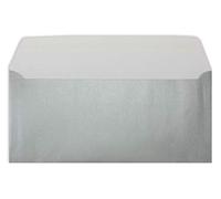 50 DIN long envelopes Silver - 11 x 22 cm - 90 g m² self-adhesive standard envelopes for baptisms & invitations from your Glüxx agent