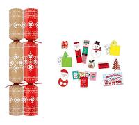 50 Eco Friendly Snowflake 12" Christmas Crackers New Year Party Bulk Xmas