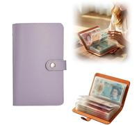 50 Envelopes Money Saving Challenge, Savings Challenges Budget Book with Cash Envelopes, Motivational Process to Save $1000, Money Saving Binder 100 Pocket, Birthday Gifts (Purple)