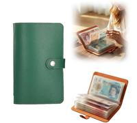 50 Envelopes Money Saving Challenge, Savings Challenges Budget Book with Cash Envelopes, Motivational Process to Save $1000, Money Saving Binder 100 Pocket, Birthday Gifts (Green)