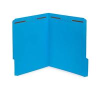 50 Fastener File Folders - 1/3 Cut Reinforced Tab - Durable 2 Prongs Designed to Organize Standard Medical Files, Law Client Files, Office Reports - Letter Size, 50 Pack (Blue)