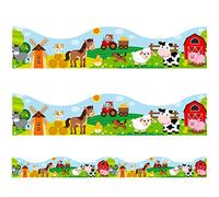 50 Feet Farm Animal Bulletin Board Borders Classroom Borders Chalkboard Whiteboard Trim Back to School Decorations for Teacher Student Blackboard Party Supplies