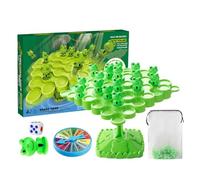 50 Frogs Balance Games with Storage Bag, Funny Balanced Tree Frog Board Game with Stand, Interactive Parent-Child Educational Toy for Adult Kids