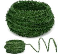 50 Ft 0.28 Inch Christmas Mini Artificial Pine Garlands Thin Faux Pine Roping Greenery Garlands for Crafts Dollhouse Decorations