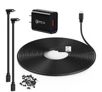 50 ft Extension Cable for Wyze Cam Pan v3, Wyze Cam v4, Wyze OG, Wyze Cam v3 and v3 Pro Outdoor Camera,USB Charging Cord with 90 Degree Adapter and 18W Power Adapter