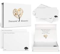 50 Funeral Memory Cards - Textured Bereavement Cards With Box Allowing Guests To Share A Treasured Memory - Alternative To A Book Of Condolence