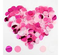 50 g Confetti for Birthday & Wedding - Pack of 5000 Large Glitter Paper Confetti 2.5 cm for Scatter Decoration, Table Decoration for Carnival, Parties & Festival Decoration, Pink Purple