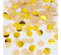 50 g Confetti for Birthday & Wedding - Pack of 5000 Large Glitter Paper Confetti 2.5 cm for Scatter Decoration, Table Decoration for Carnival, Parties & Festival Decoration, Gold Brown