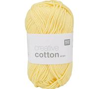 50 g Creative Cotton Aran cotton crochet, 85 m run length, ball Fb. 63 hellgelb