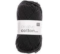 50 g Creative Cotton Aran cotton crochet, 85 m run length, ball Fb. 90 schwarz