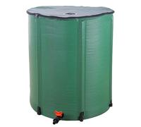 50 Gallon Folding Rain Barrel Water Collector Green, Collapsible Rain Barrel with Spigots, Foldable Rainwater Barrel, Rain Water Barrel Collector for Downspout