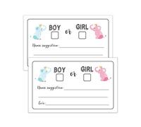 50 Gender Reveal Vote Cards, Gender Reveal Baby Shower Voting Cards for Boy or Girl, Gender Reveal Party Games, 3.5 X 2 Inches.