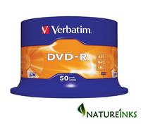 50 Genuine Verbatim 43548 DVD-R DVD Blank Recordable Discs 120 Mins 4.7GB 16x