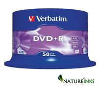 50 Genuine Verbatim 43550 DVD+R DVD Blank Recordable Discs 120 Mins 4.7GB 16x