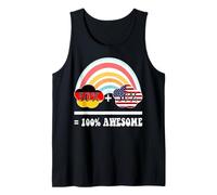 50% German 50% American to Be 100% Awesome German American Tank Top